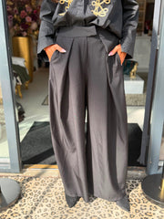 Wijde broek "Mies" zwart