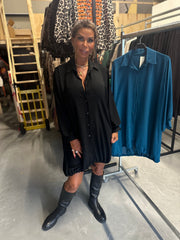 Blouse jurk "Novalee" zwart