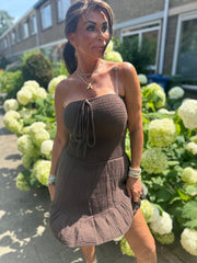 Playsuit kort "hydrofiel" bruin