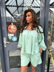 3 delig set "Made my day" Mintgroen