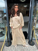 2 delig set lange rok camel