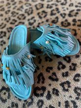 Franje slippers Turquoise