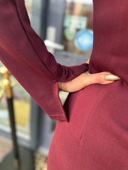 Basic jurkje “Splitmouw” Bordeaux