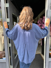 Blouse "Joulie" donkerblauw