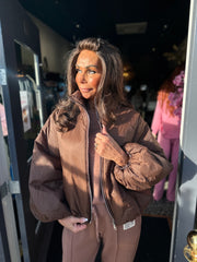 Bomberjas Pofmouw Donkerbruin