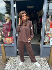 Life isn't perfect set lange mouw "Donkerbruin "