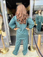 2 delig set "Sophia" Groen