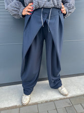 Plooien Pantalon ballon wide Navy