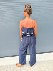 Strapless Jumpsuit "Venezuela" navy