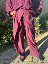 Plooien Pantalon ballon wide aubergine