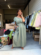 Hydrofiel Jurkje "off shoulder" legergroen