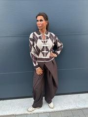 Vest "wiebertje An" bruin taupe