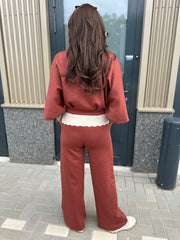 2 delig joggingpak "Dayen" brique