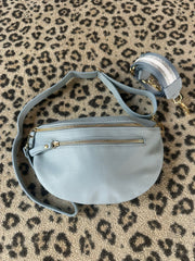 Tas "Buidel" lichtblauw/goud