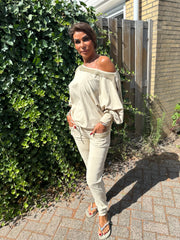 Tweedelig pak "Golden edge" beige