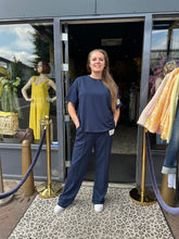 Life isn't perfect set korte mouw "Donker blauw"