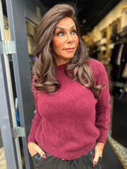 Top lange mouw "Cozy" Bordeaux