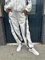2 delig joggingset Baseball wit
