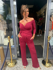 Comfy broek "Lizzy" Bordeaux