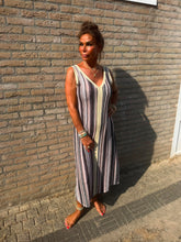 Lurex Jurk "Egyptian" bruin zwart