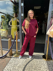 Life isn't perfect set korte mouw "Bordeaux"