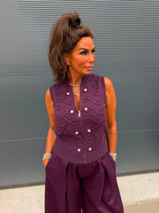 Vestje "Dolores" aubergine