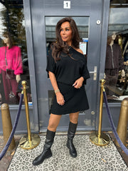 2 delig set “korte rok” zwart