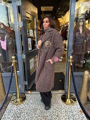 Jas met sjaal “Howdy” bruin