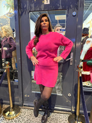 2 delig set “korte rok” Fuchsia