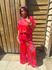 2 delig set "Bali" Fuchsia