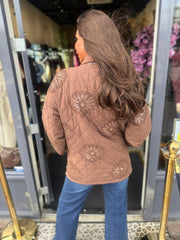 Jasje “sparkling flowers” bruin