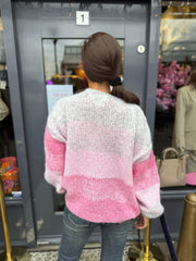 Gebreid vest "January" Roze