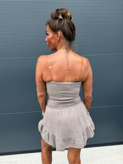 Playsuit kort "hydrofiel" Taupe
