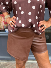 Skort Vegan Leather bruin