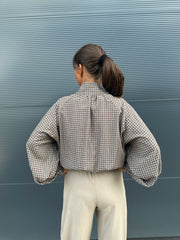 Plooien Pantalon ballon wide taupe