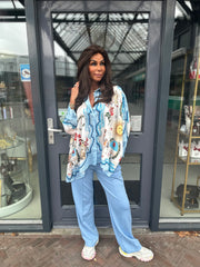 Blouse "sunshine" Blauw