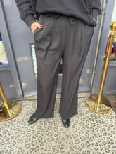 Wide leg pantalon zwart