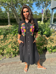 Viscose Jurk "Mila" Zwart