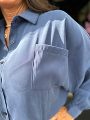 Blouse "Joulie" donkerblauw