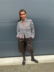 Vest "Stripes" Dubbele rits blauw