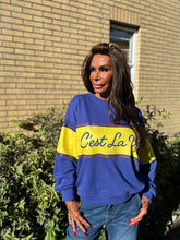 Trui "Cest la vie" kobaltblauw