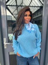 Gebreide trui "Knitted" Turqoise