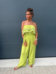 Strapless Jumpsuit "Venezuela" olijfgroen