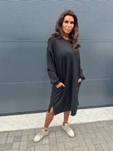 Joggingjurk lange mouw "Okay" zwart
