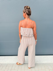 Strapless Jumpsuit "Venezuela" beige