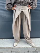 Plooien Pantalon ballon wide taupe
