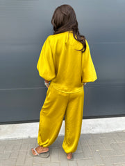 2 delig set "Alladin" okergeel