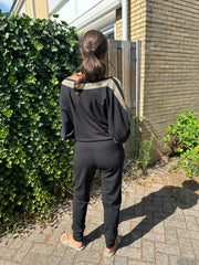 Tweedelig pak "Golden edge" zwart