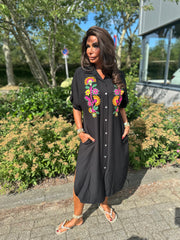 Viscose Jurk "Mila" Zwart