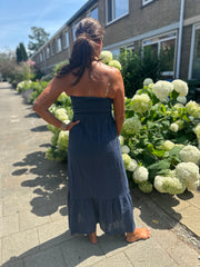 Strapless strikjurk "Bodine" Navy